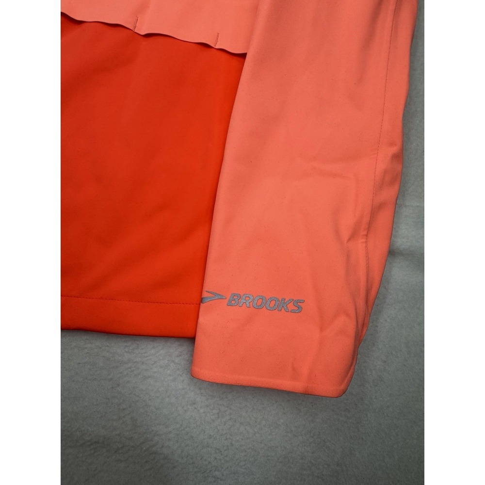 Brooks Womens High Point Waterproof Jacket 2 Neon Ember Flame Medium NWT - Picture 3 of 9